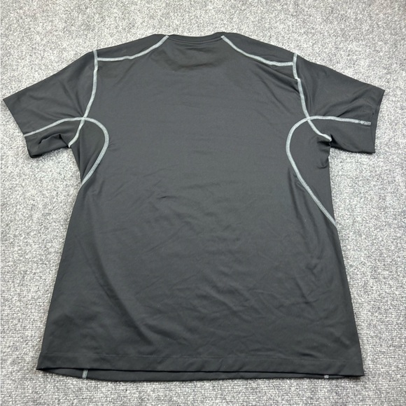 NIKE PRO COMBAT Mens Dri-Fit Fitted Black Athletic Short Sleeved shirt size: XL - Picture 2 of 8